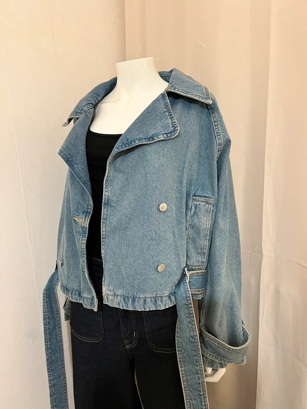 Veste en jean bleu Bershka